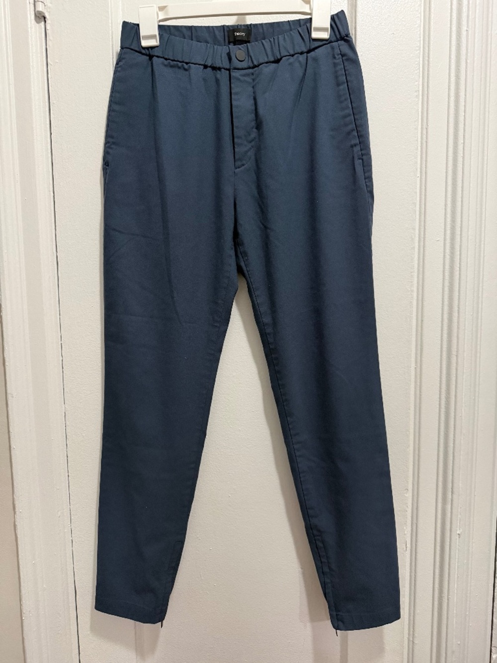 Theory Men's Deep Blue Elastic Waist Joggers